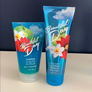 Lotion and sugar scrub